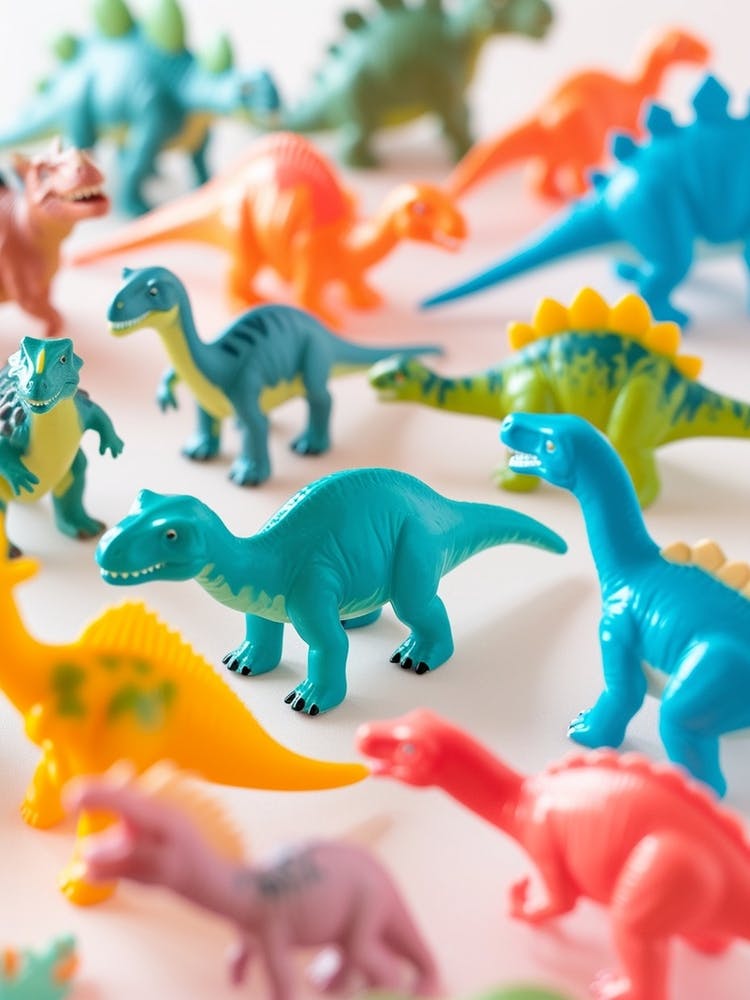 Colourful Toy Dinosaur Friends 2