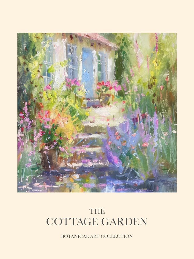Cottage Garden Poster Floral Tapestry 7