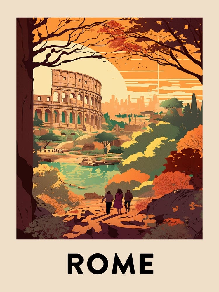 Vintage Travel Poster Rome 2