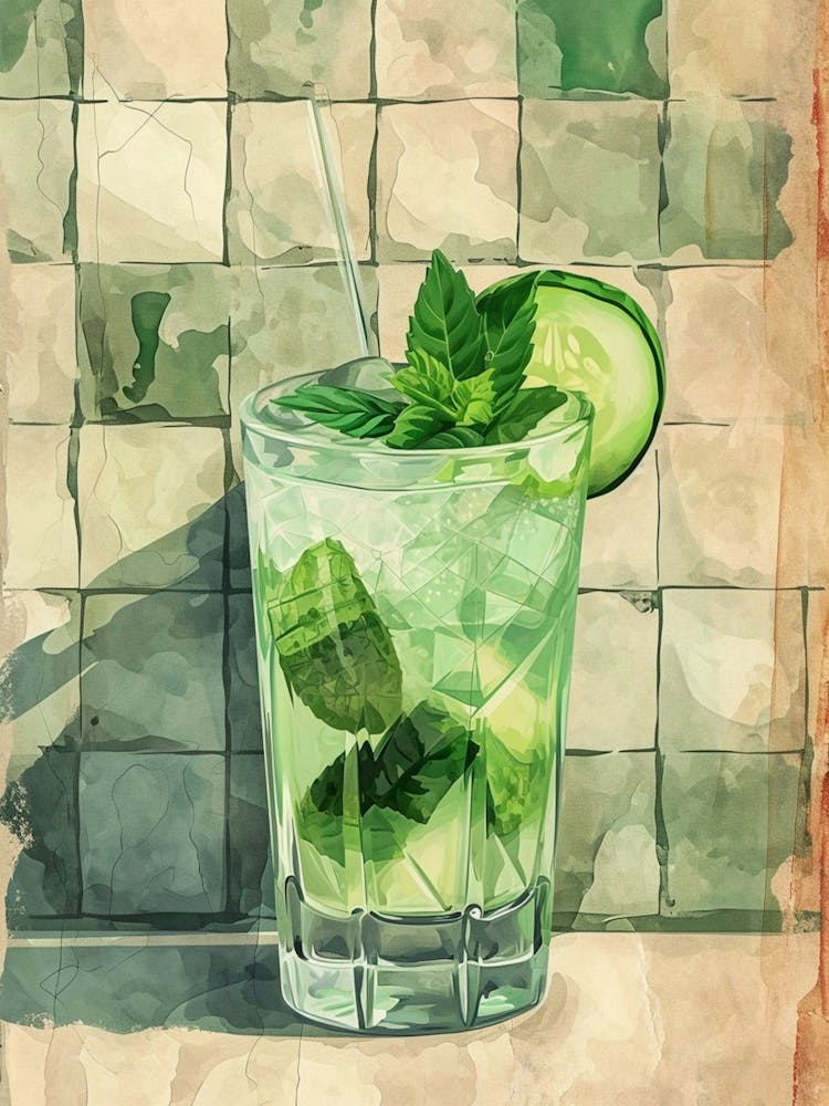 Moscow Mule Watercolour Illustration 3