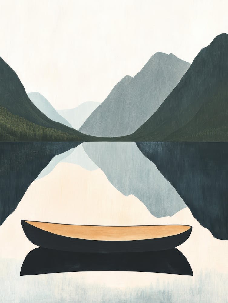 Canoe On Lake 1