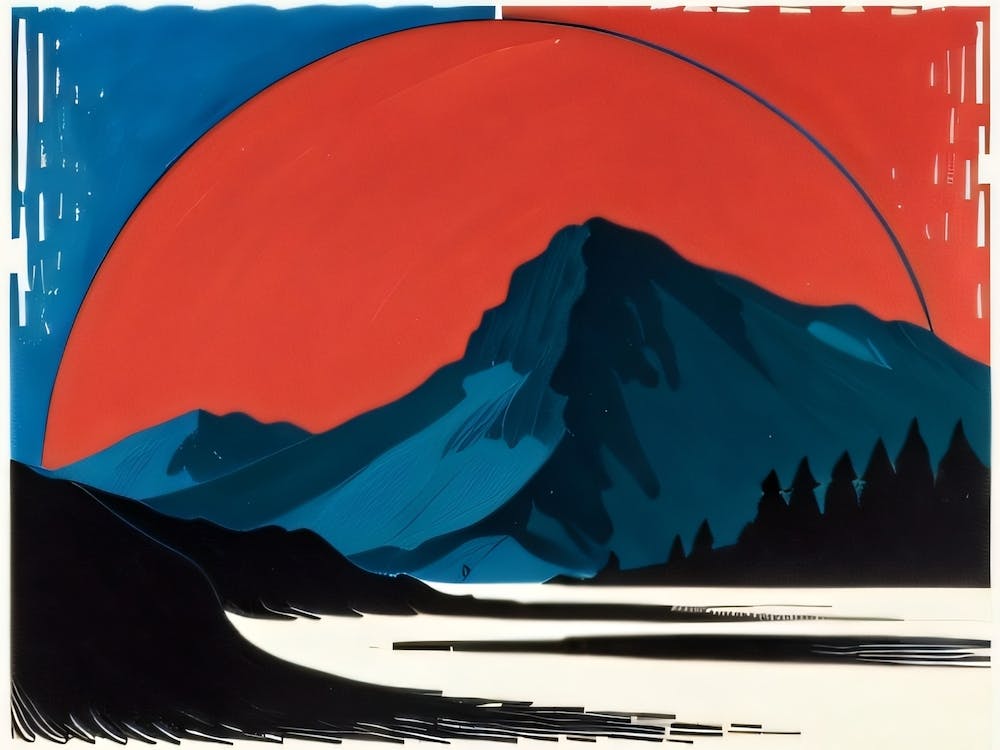 'Sunset In The Mountains'