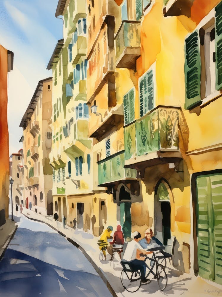 Florence, Italy Watercolour Streets 2