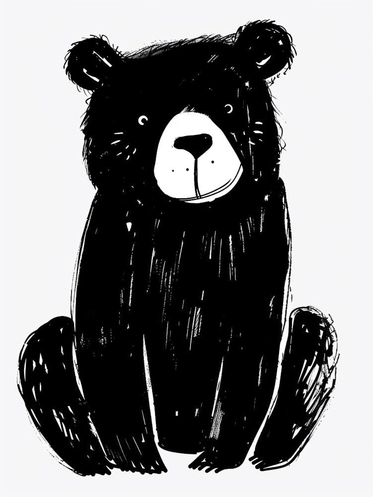 B&W Black Bear