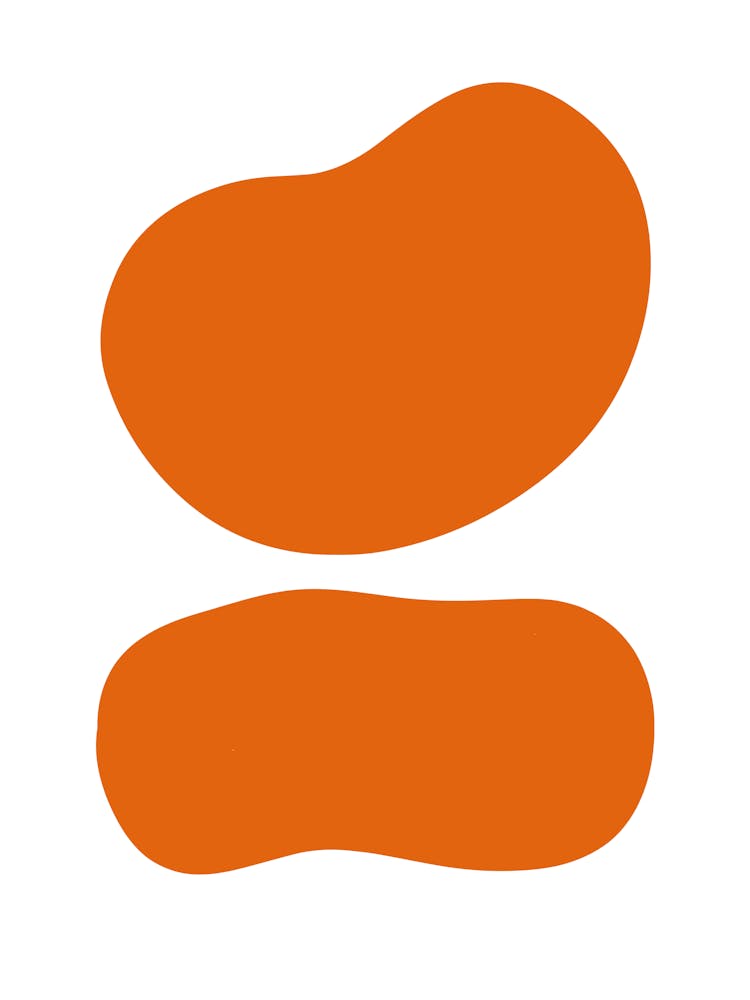 Orange Kieselsteine