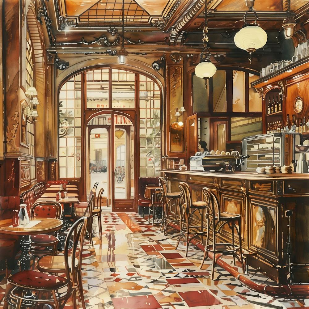 Bar, Paris Art Print by Promatic Art – Fy!