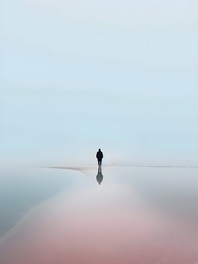 Man Walking On The Beach