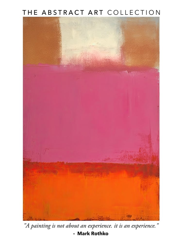 Red Tones Abstract Rothko Quote 3 Exhibition Poster