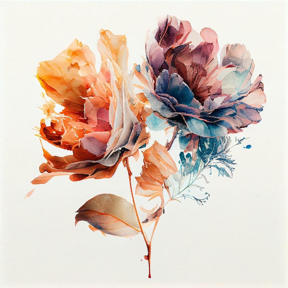 Watercolor Flower Abstract 17