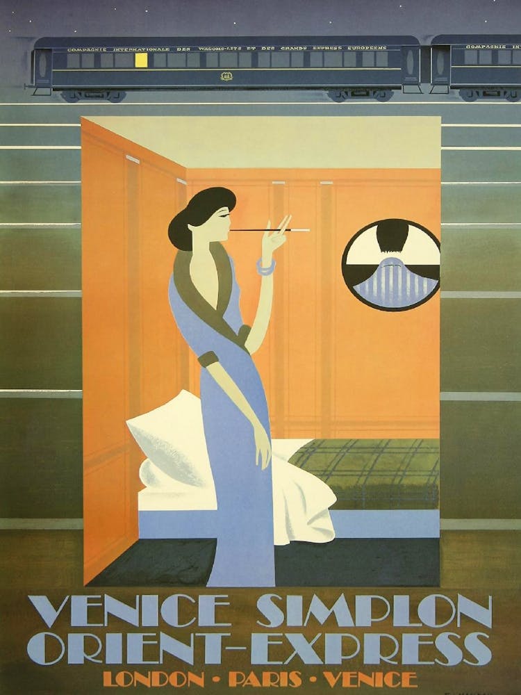 London, Paris Venice, Vintage Railway Poster