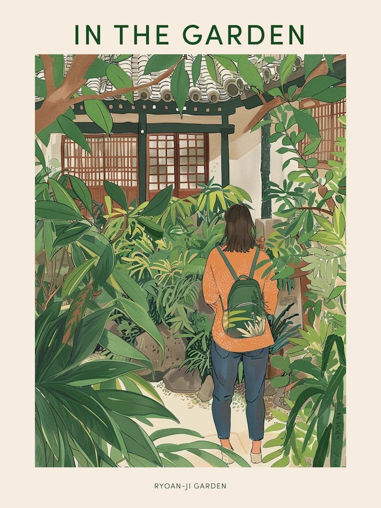 In The Garden Poster Ryoan Ji Garden Japan 10