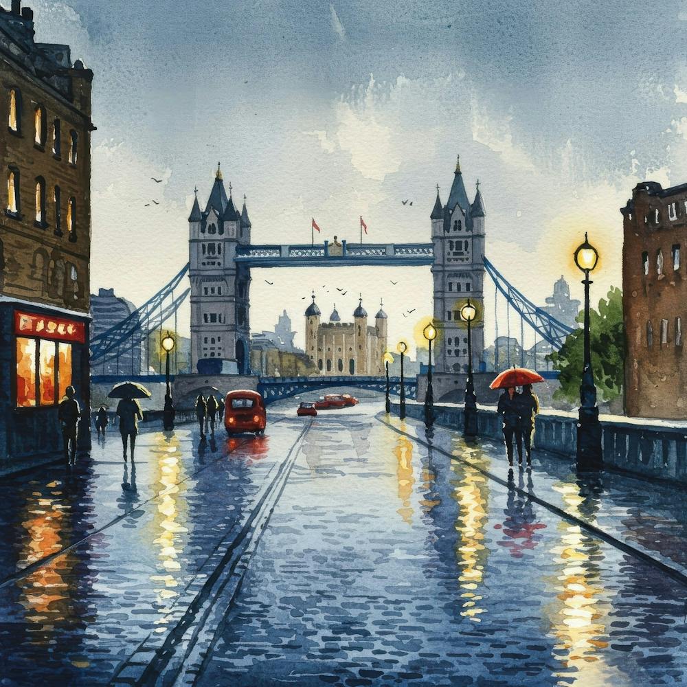 Tower Bridge In The Rain