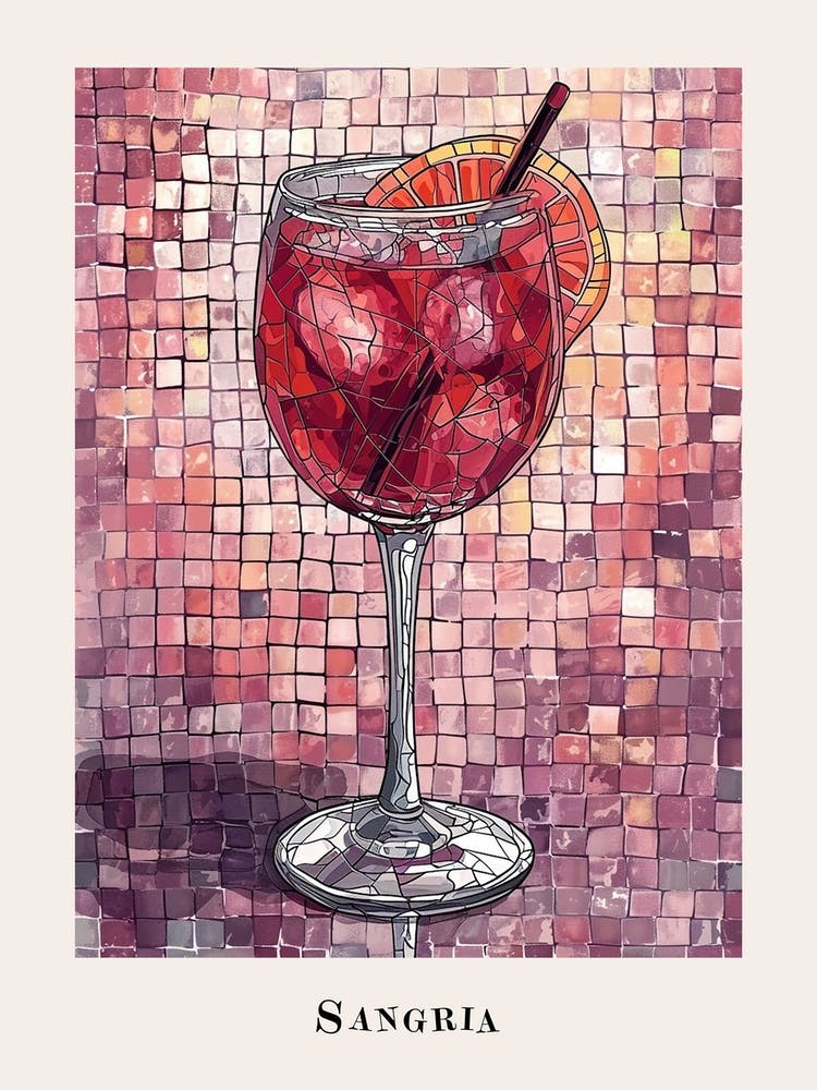 Sangria Watercolour Poster 2