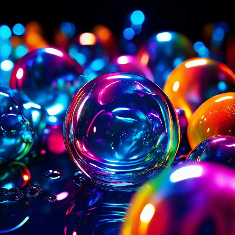 Glow Shapes Neon Bright Color 3d Fluid Bubbles Luminous Vibrant Vivid Radiant Flowing G (12)
