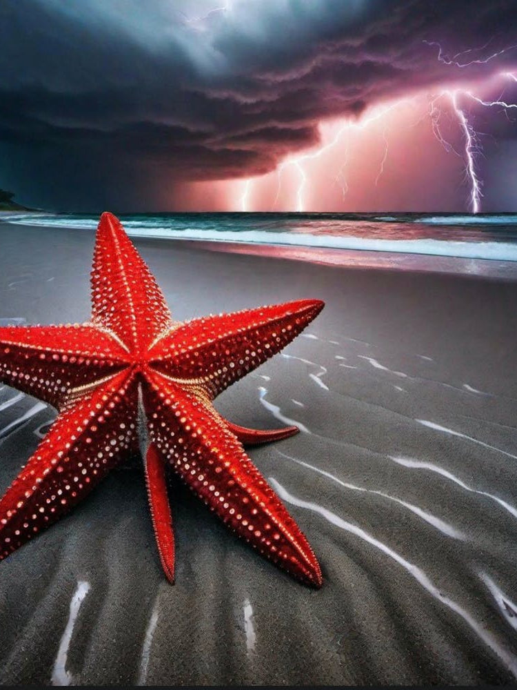 Lightning Over Starfish beach