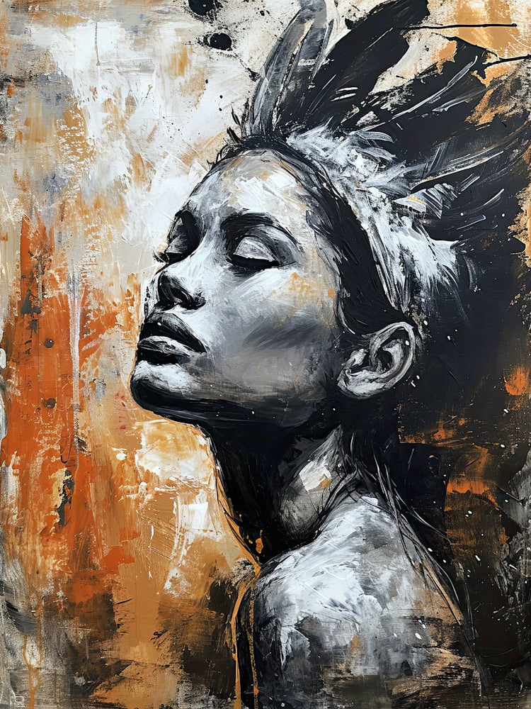 Native American Enchanted Reverie, Boho Art Style