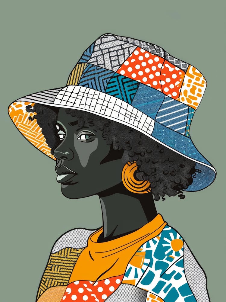 African Woman In Hat 9