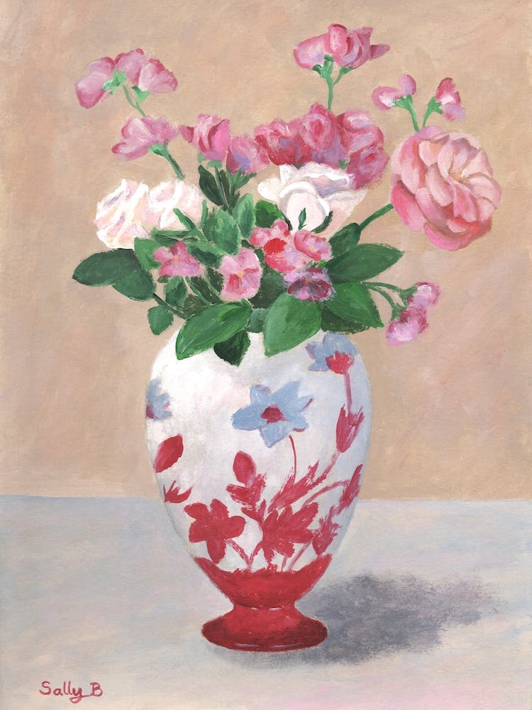 Chinoiserie Pink Flowers