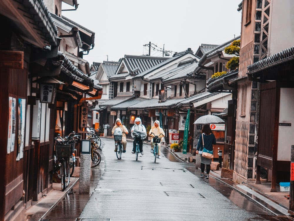 Rainy Day Cycling In Kurashiki