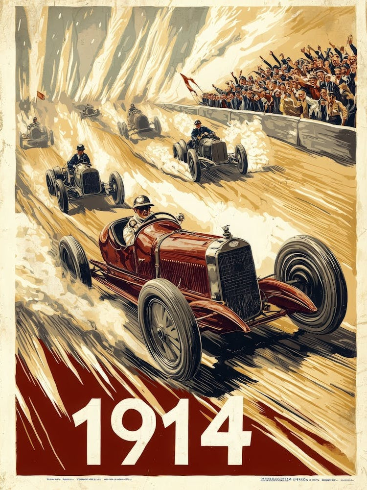Aihrgdesign A Vintage Poster Of An Automobile Rally In 1914 F 80d40df9 36aa 4f23 Aa2f 70062039caa1 2