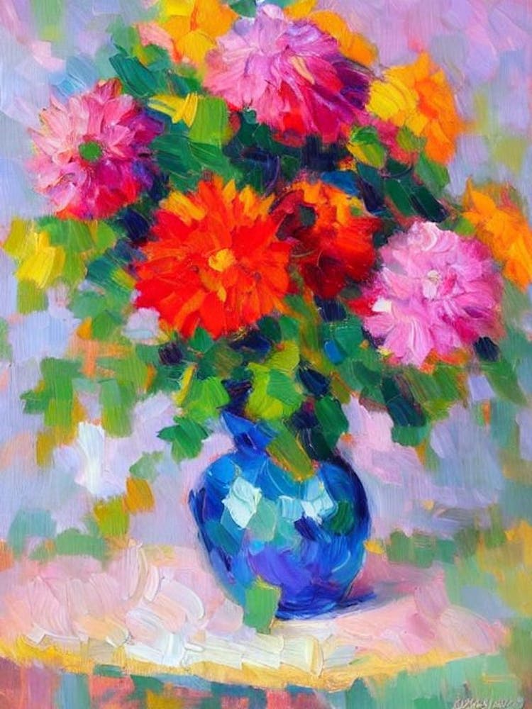 Dahlia 2  Matisse Style Flower