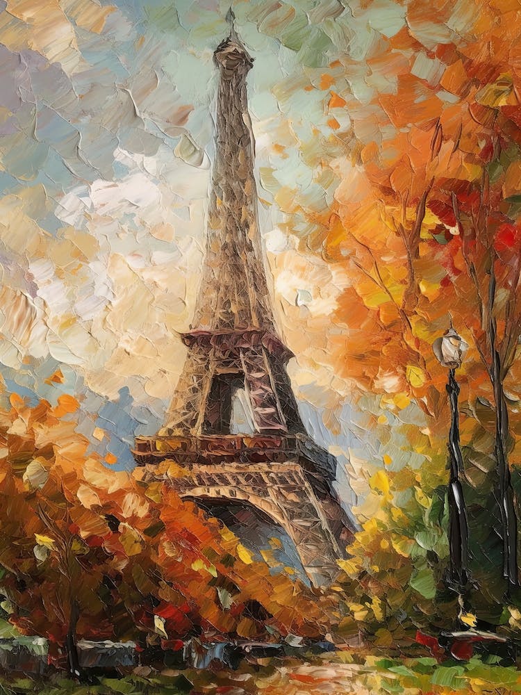 Eiffel Tower Paris France Pissarro Style 16