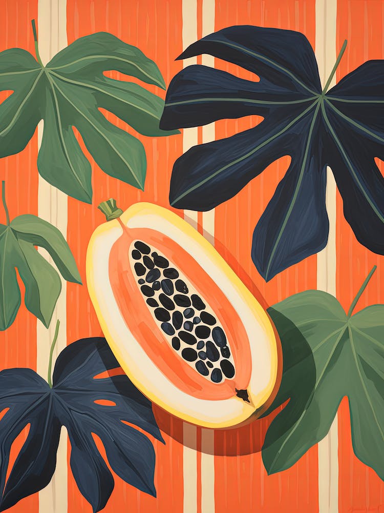 Papaya Frucht Sommer-Illustration 7