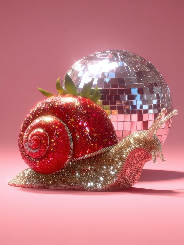 Snail With Disco Ball