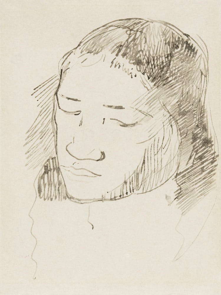 Head Of A Tahitian Woman, Paul Gauguin