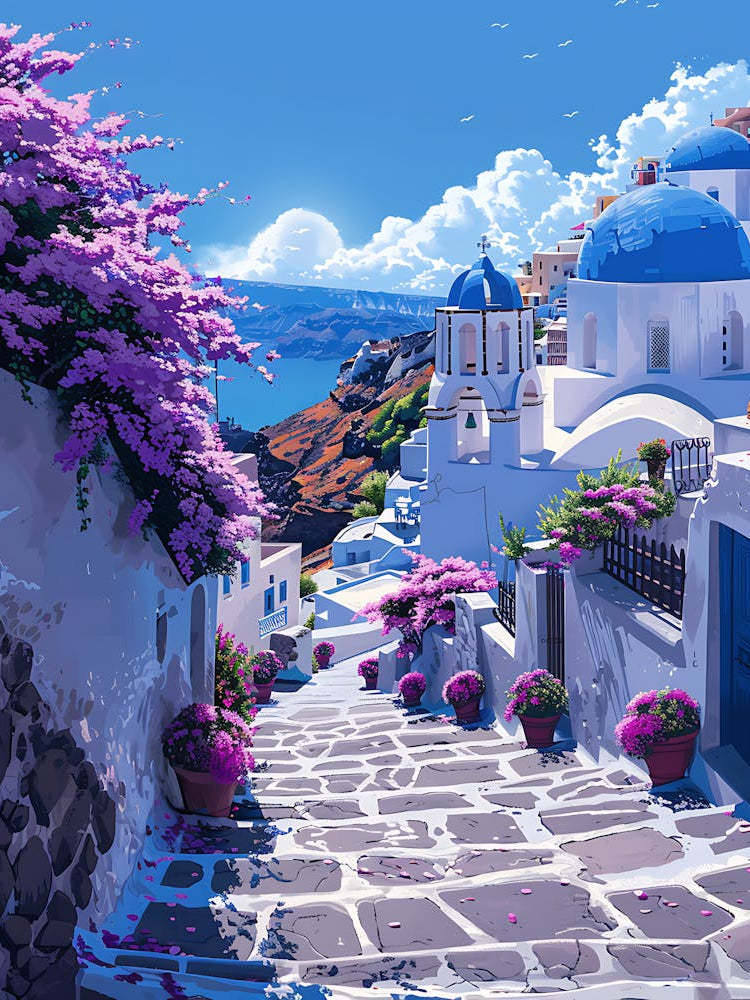 Beautiful Santorini Greece Wall Art 20