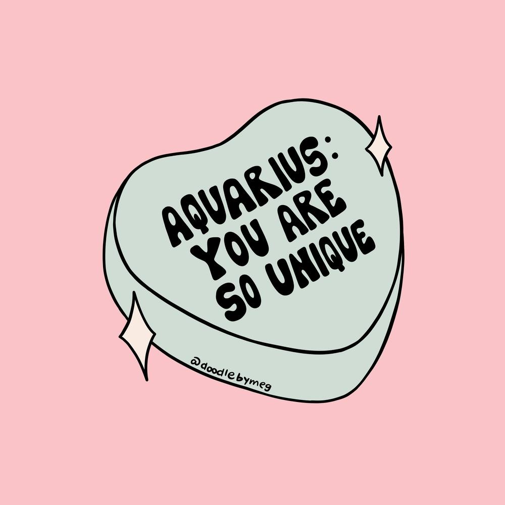 Aquarius Conversation Heart
