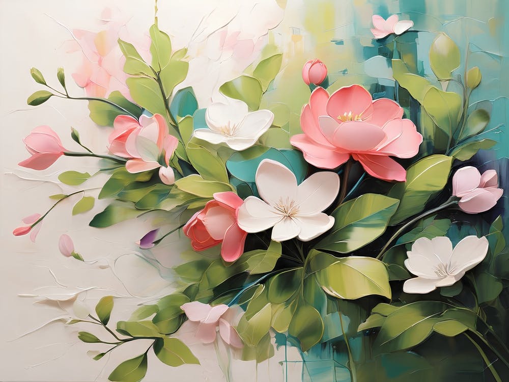 Pink Flowers In A Vase