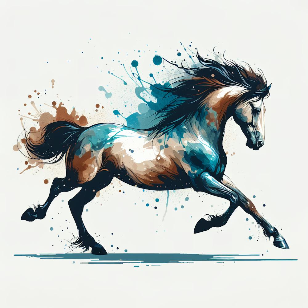Watercolor Animal Horse