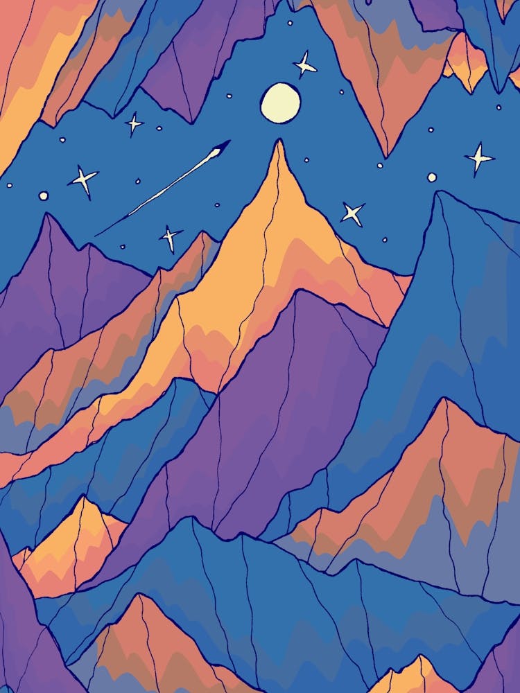 Montagnes Bleues Spatiales