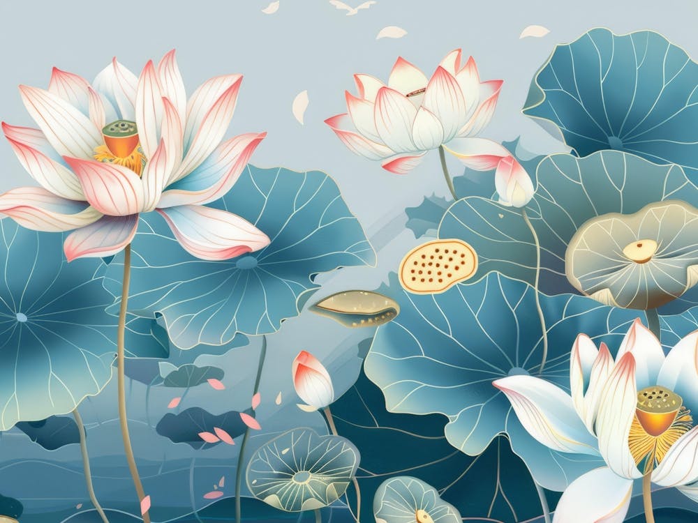 Lotus Flower Painting 1