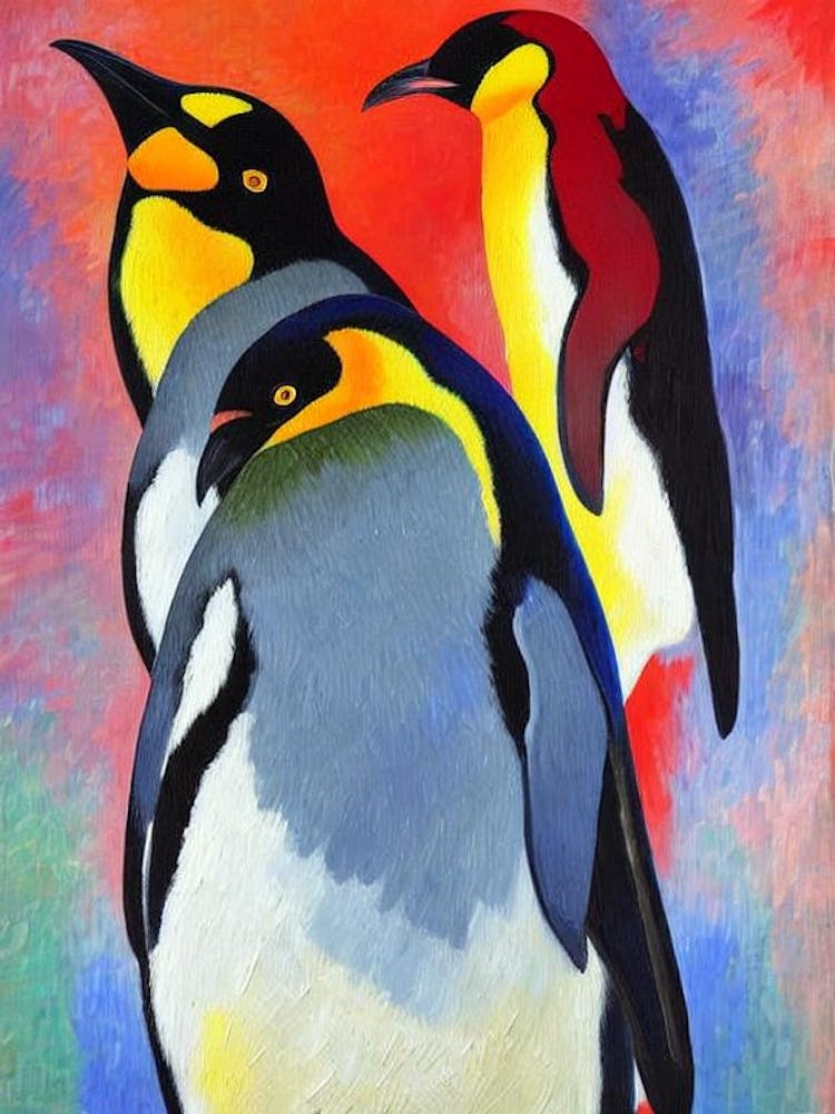 Kaiserpinguin Matisse inspiriert