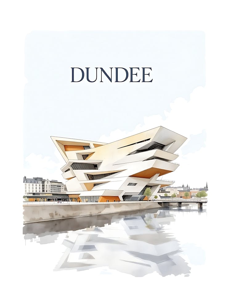 Dundee Watercolor Vintage Travel V 01