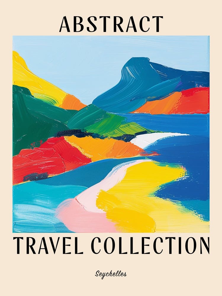Abstract Travel Collection Poster Seychelles 1