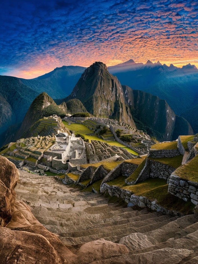 Sunset At Machu Picchu