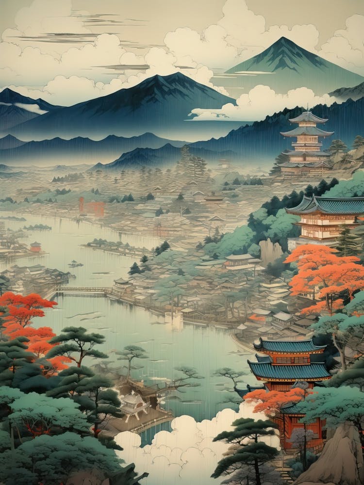 Nikko In Tochigi, Ukiyo E Drawing 2