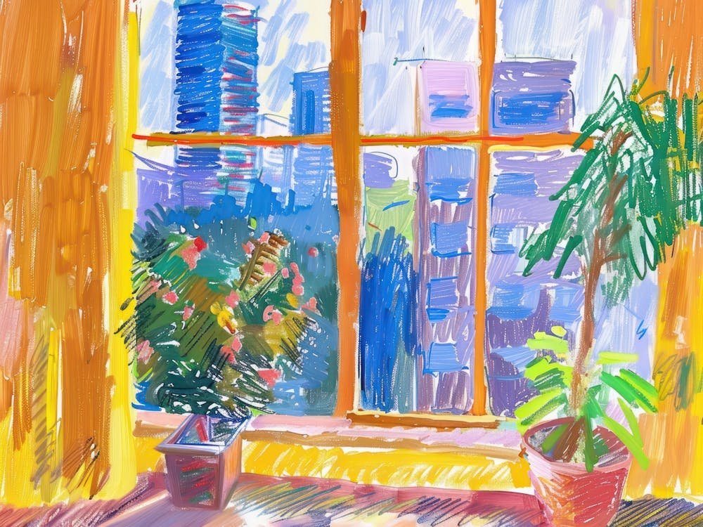 Sydney From The Window View Painting 4