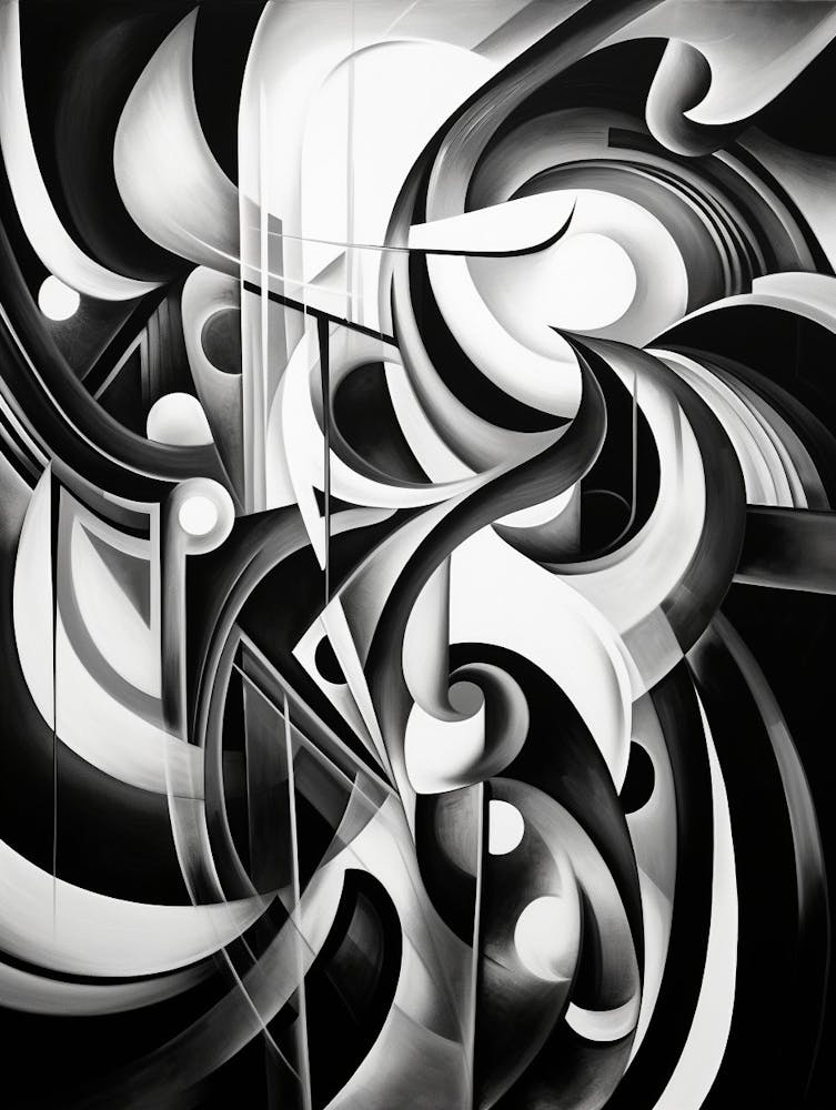 Transformation Abstract Black And White 5