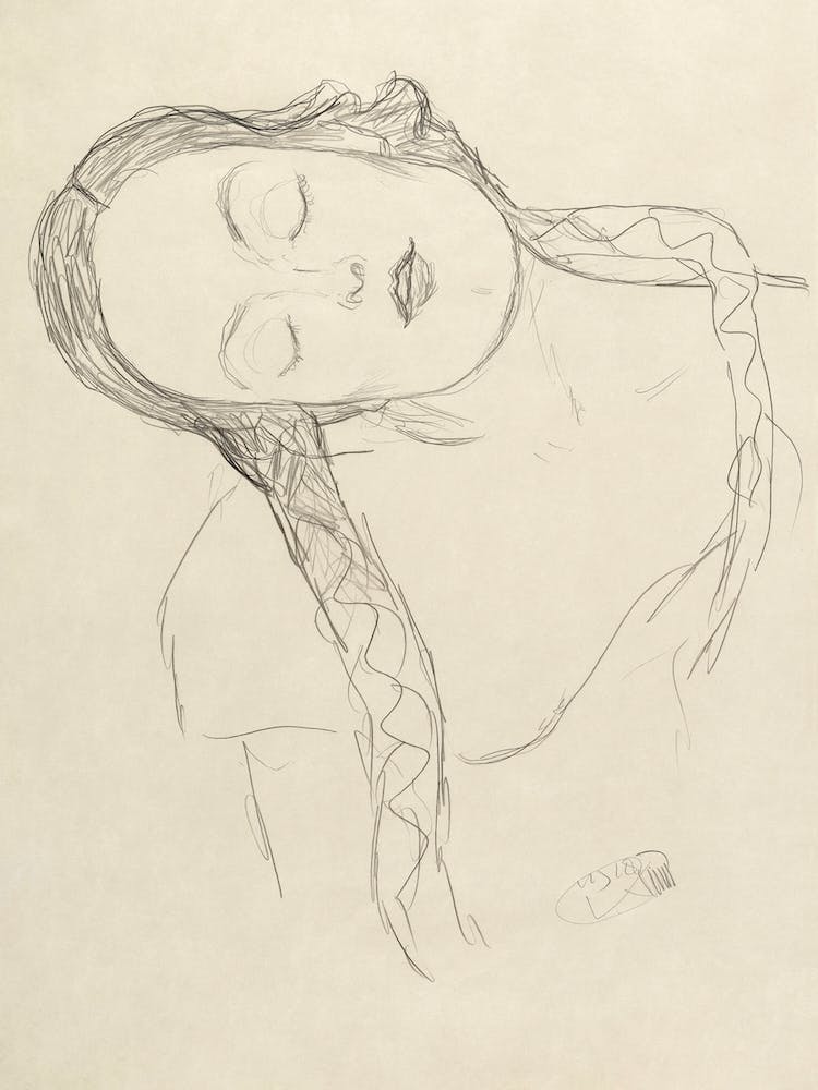 Half Figure Of A Young Woman (1918), Gustav Klimt