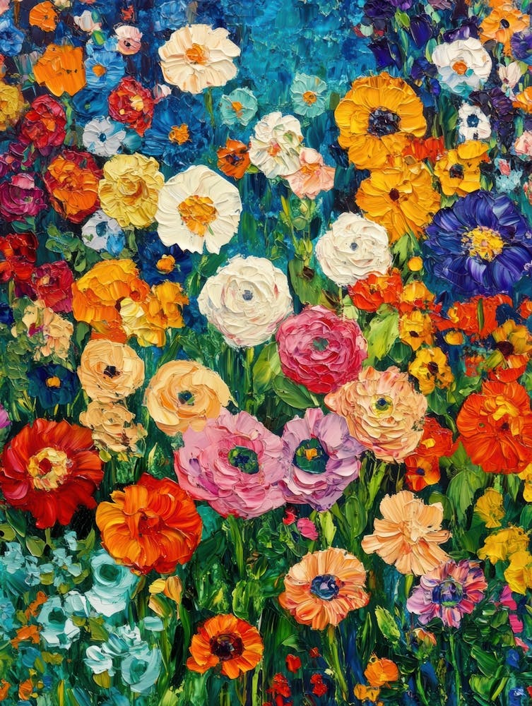 Garden Of Colorful Flowers 2