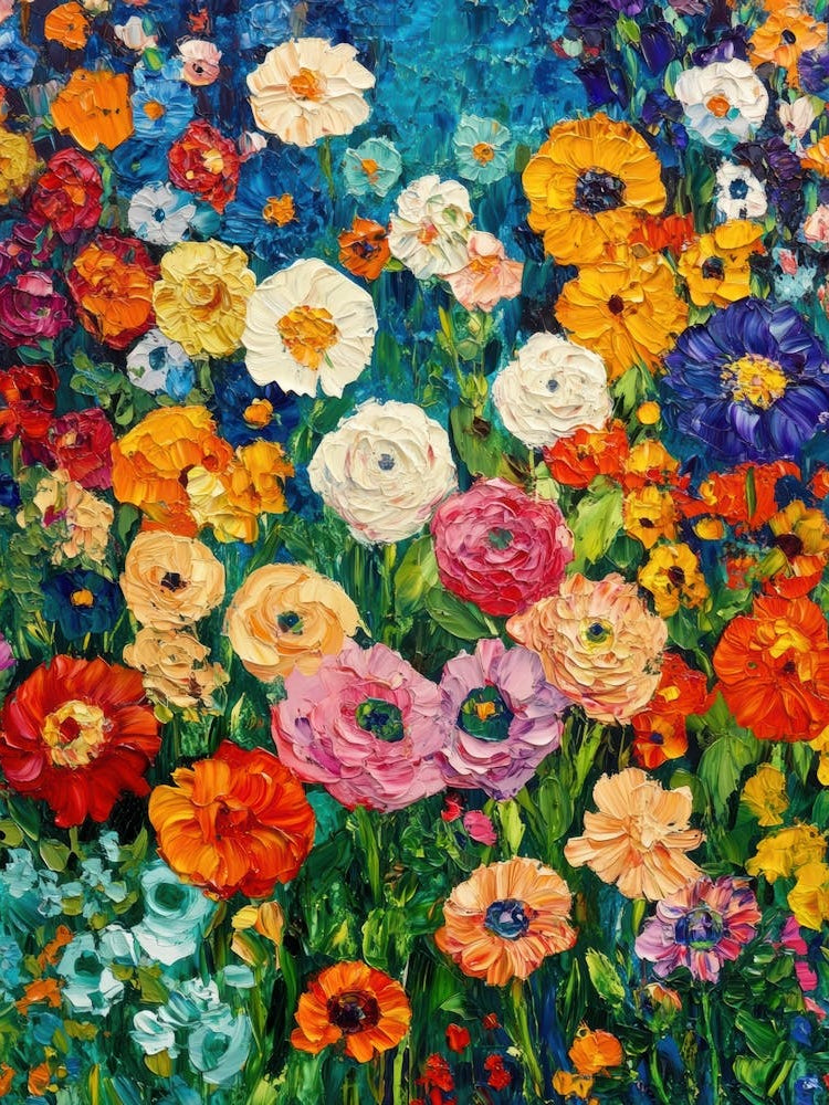 Garden Of Colorful Flowers 2