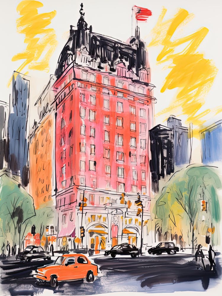The Plaza Hotel   New York City, New York   Resort Storybook Illustration 3