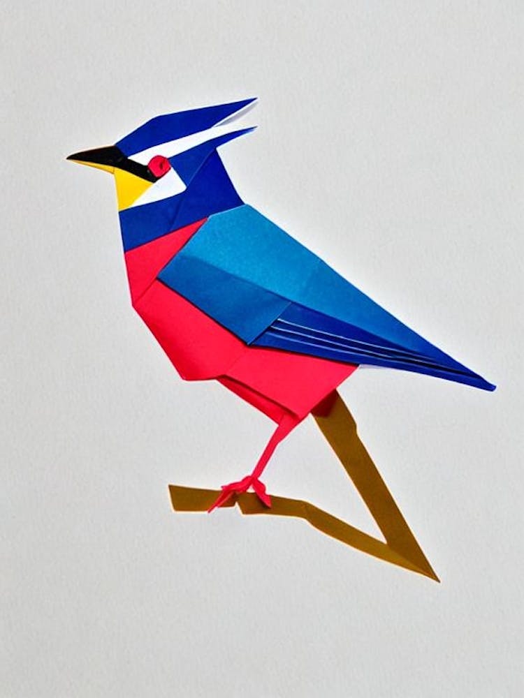 Blue 1 Jay Origami Bird