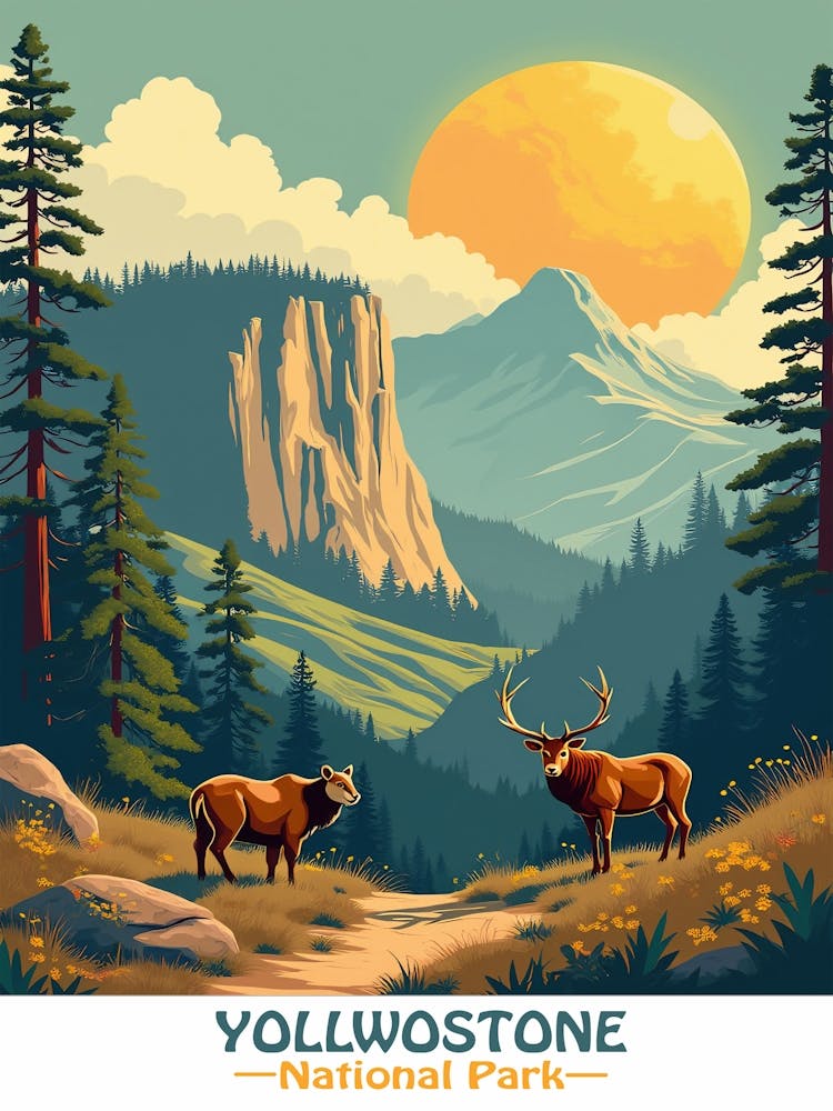 Yellowstone National Park Poster