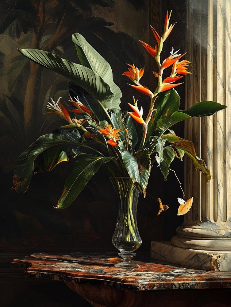 Baroque Floral Still Life Heliconia 4
