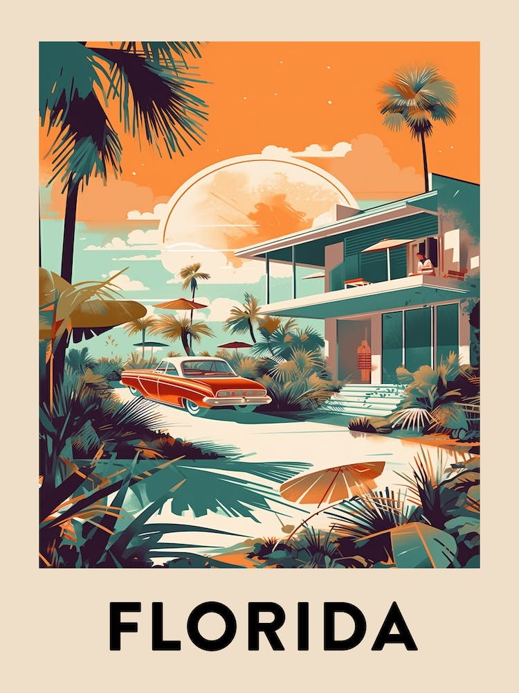 Vintage Travel Poster Florida 3